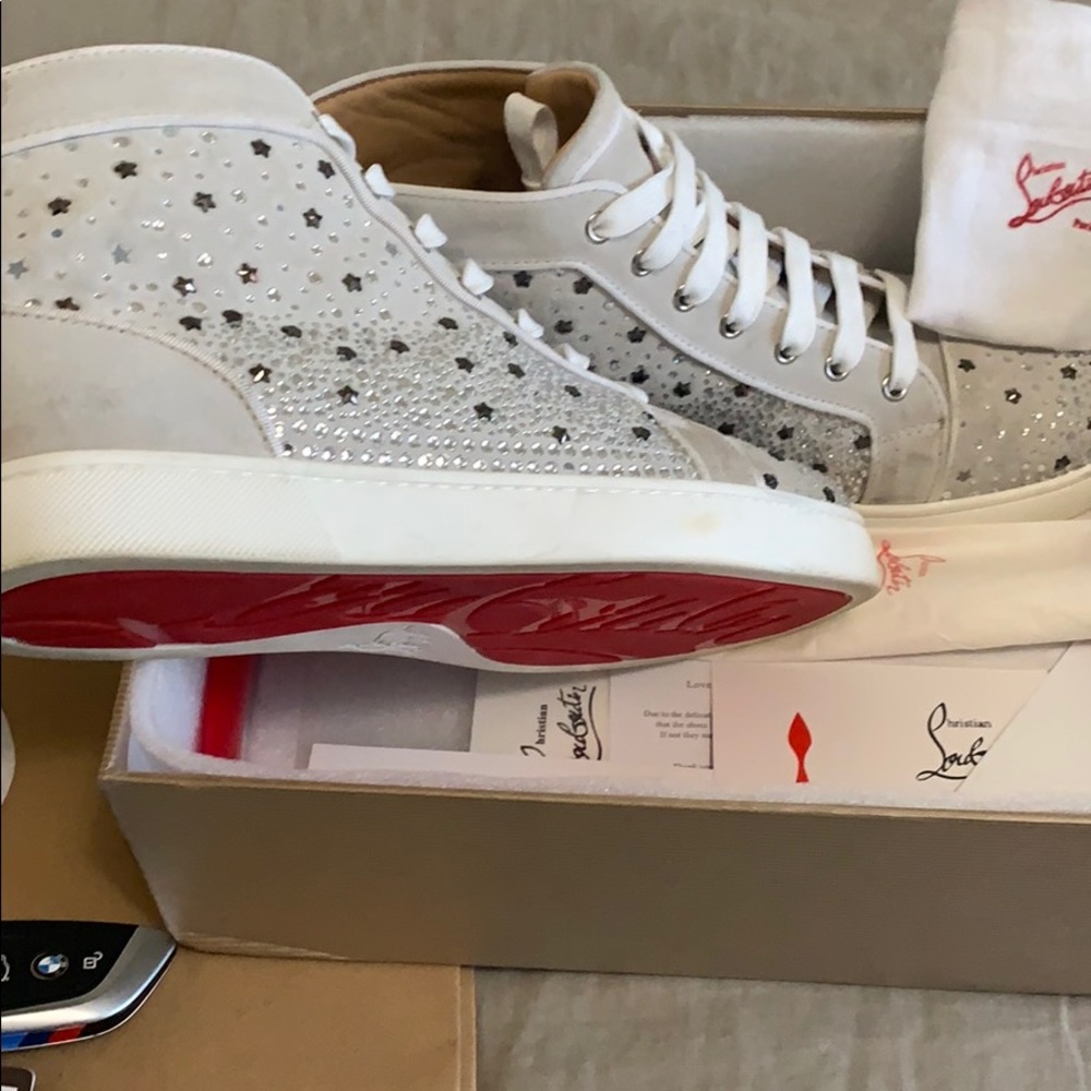 Louboutin grey/silver Spikes